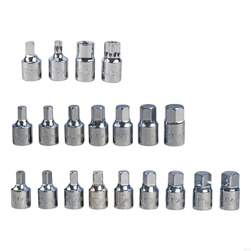 Multiple Point Oil Drain Plug Socket Set With Extension Bar And Handle For Car Truck Maintenance DIY & Professional Use M4YD