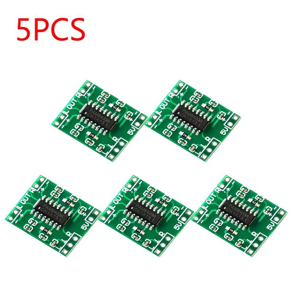 PAM8403 Audio Power Amplifier Module 2.5V-5.5V 2 Channels Super Mini Stereo Audio AMP Board Class D USB Power Supply for Arduino