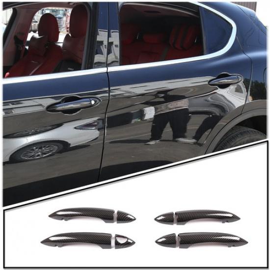Exterior Door Handle Decor Cover Trim without hole For Alfa Romeo Giulia 17-20