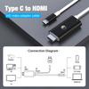 4K 1080P Type C To HDMI Cable for Nintendo Switch with 100W PD Charging Compatible with Laptop Tablet Mobile Phone Steam Deck