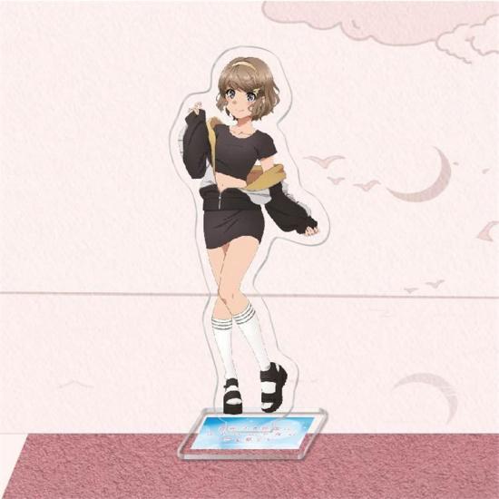 Anime Sakurajima Mai Senpai Acrylic Figure Stand Model Plate Keychain Rascal Does Not Dream of Bunny Girl Desk Decor