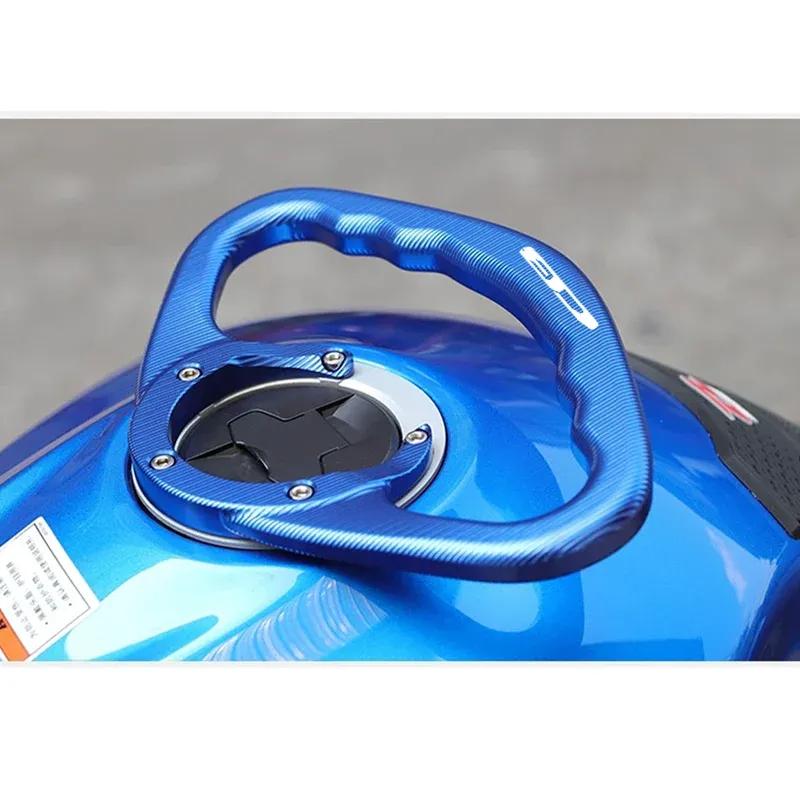 For HONDA Series CB CBR New five-hole fuel tank cap CNC Motorcycle Passenger Handgrips Hand Grip Tank Grab Bar Handles Armrest