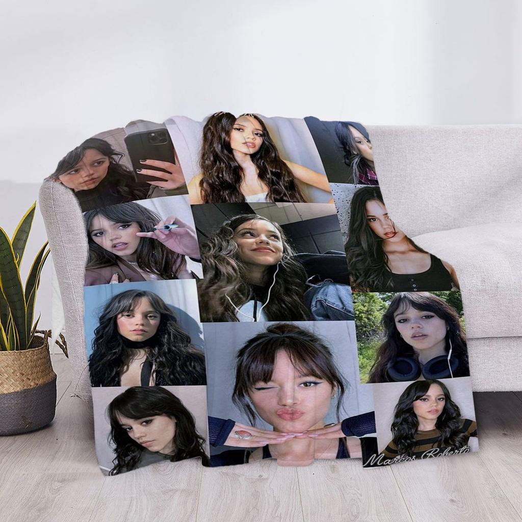 Blanket Jenna Ortega Luxury Cover Plaid Fluffy Soft Blankets  Throws Throw Sofa Knee Microfiber H Anime Child Cute Home