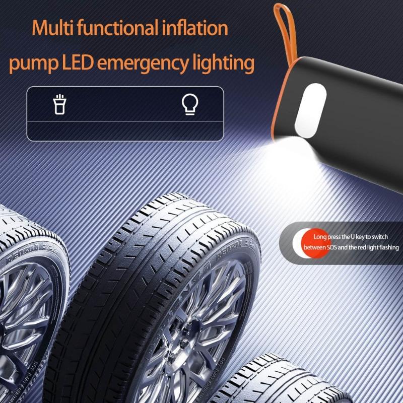 Electric Portable Air Pumps Wireless Tyre Inflator 150PSI Bicycles Car Motorcycle Cordless Air Compressor