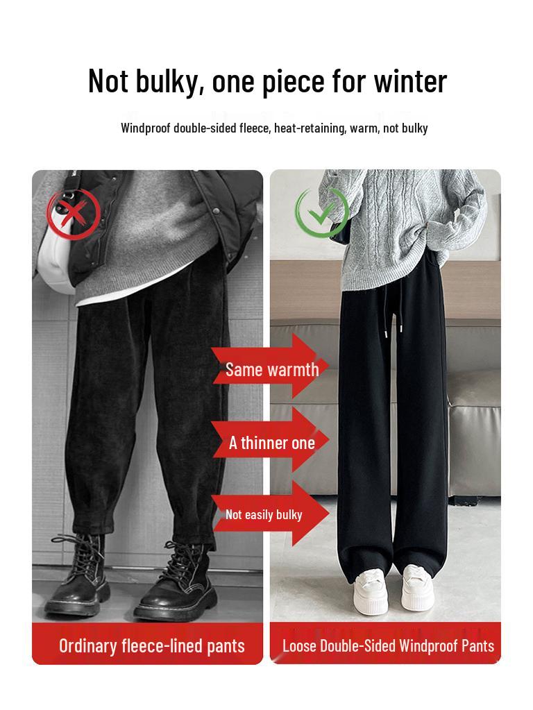 Women's High-Waisted Wide-Leg Sweatpants - Banana Pants 2025 Spring/Autumn Collection