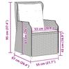 Garden Bench Set 2 pcs Brown Poly Rattan
