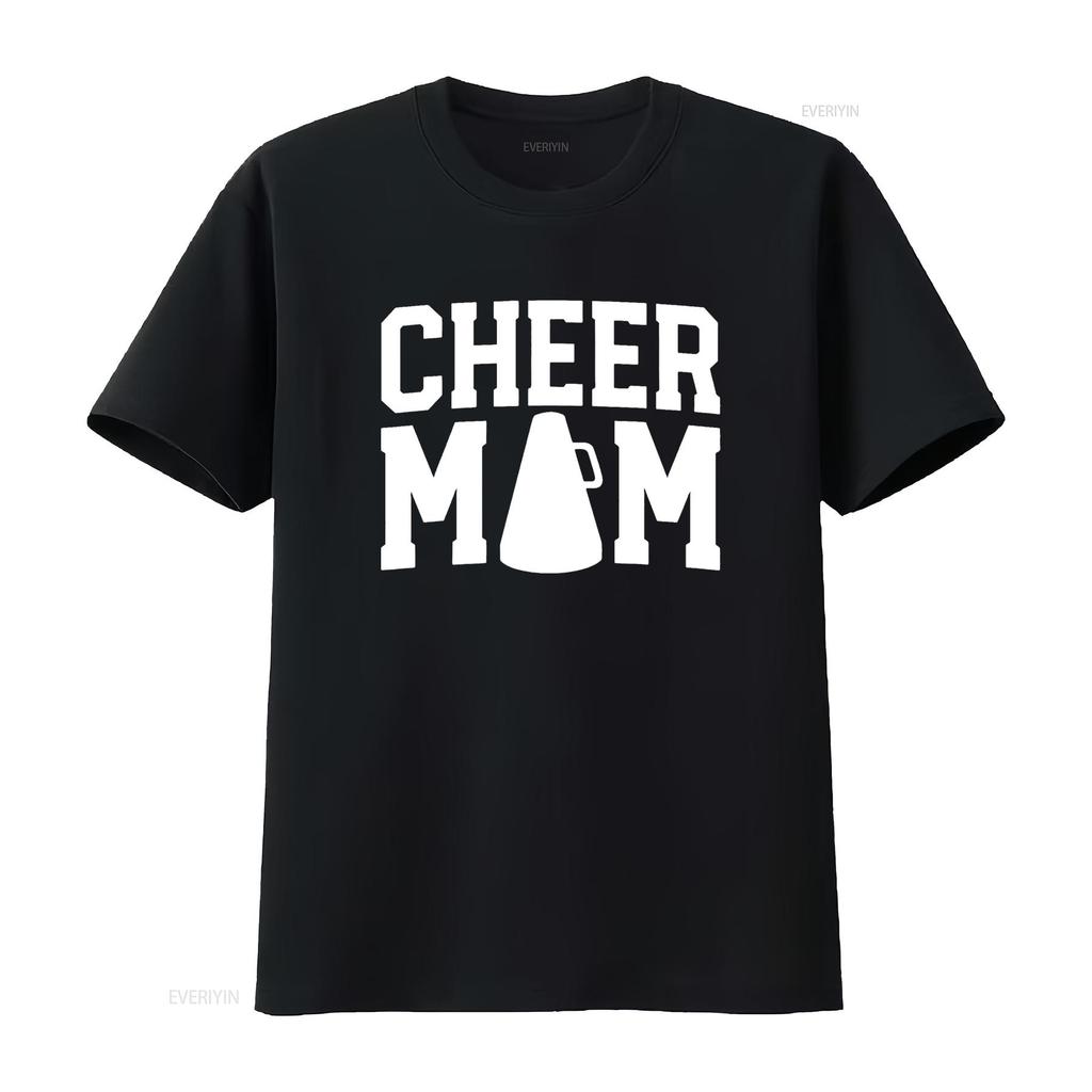 Cheer Mom T Shirt For Women Cheerleader s Mother vintage Washed Comfortable designer clothes Soft Casual homme graphic