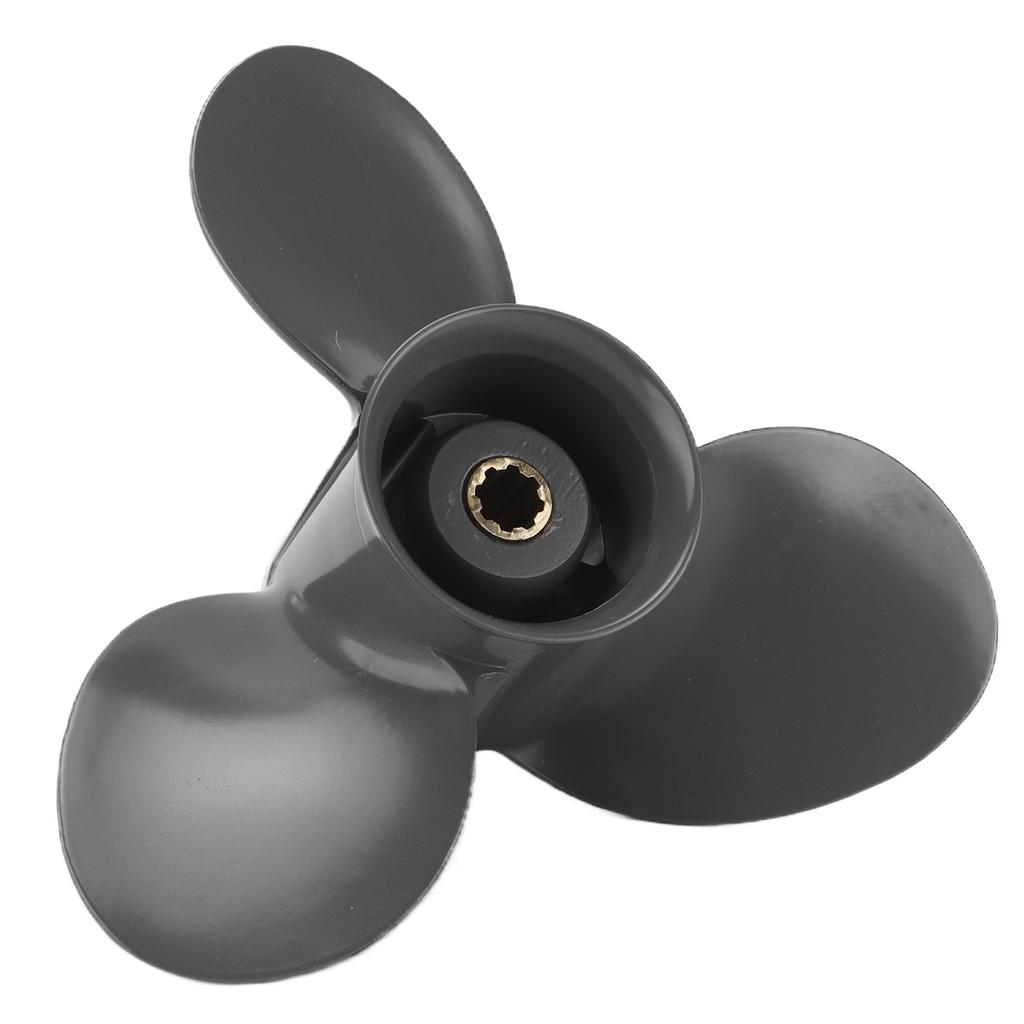 Outboard Propeller 3 Blades 9 1 4in Diameter 10 Tooth RH Rotation Replacement for 8‑20HP 2‑1 2in Gearcase
