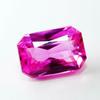 Emerald Cut Natural Pink Sapphire 8.23 Carat CERTIFIED Loose Gemstone Ring Size