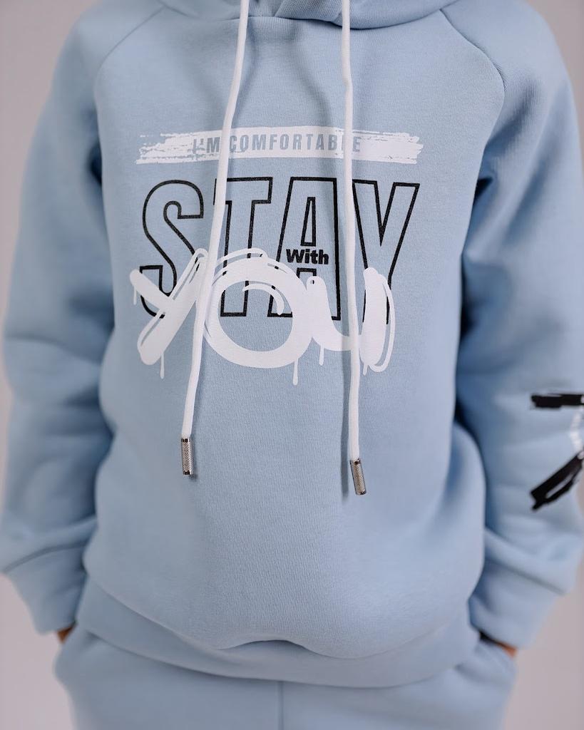 Warmer Jungen Kapuzenpullover Set – Strapazierfähige Baumwollmischung mit Brust- & Ärmeldruck Winter 6314-025-33-4 HC