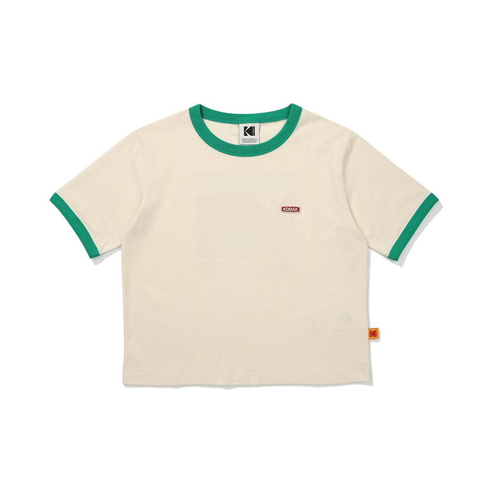 KODAK Breeze Pop Graphic Ringer Short Sleeve T-Shirt Women'S Ivory