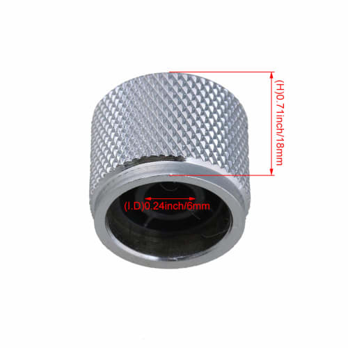 Yibuy 4-Pack Chrome Metal Dome Guitar Knobs for Electric Guitar Pickups