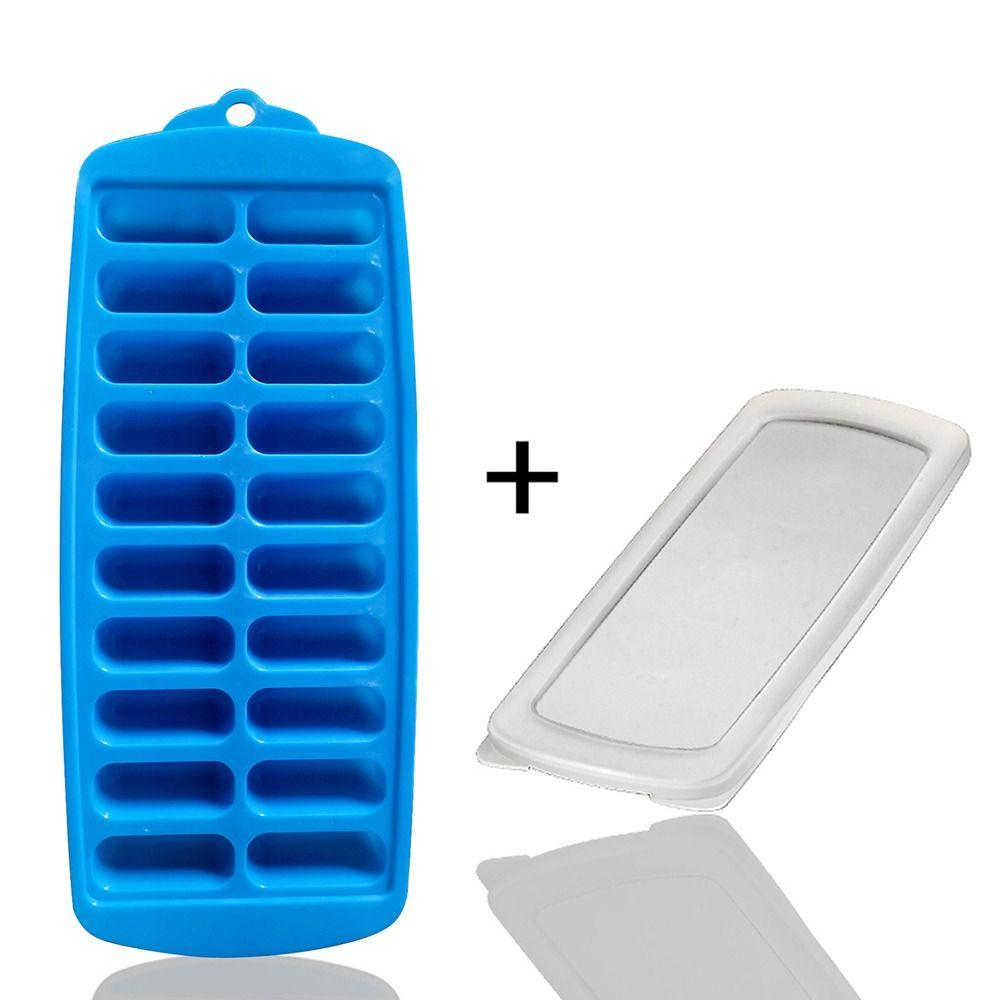 TPR Ice Cube Tray with Lid Ice Maker Portable Ice Stick Tray Mold  Kitchen Accessories
