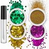 Worpo 4 Box Festival Sequin Powder Fantasy Cosmetics Face Body Eye Hair Nail Festival Loose Art Set 1