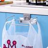 Kitchen Trash Rack Cabinet Door Garbage Bags Holder Stainless Steel Closet Garbage Storage Holder