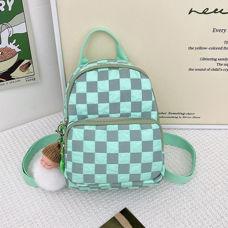 

IELGY Женский мини-рюкзак, клетчатая мини-сумка в японском корейском стиле зелёный