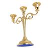 3 Arms Metal Candle Holder European Style Candelabra Wedding Candlestick Home Decor (Gold)