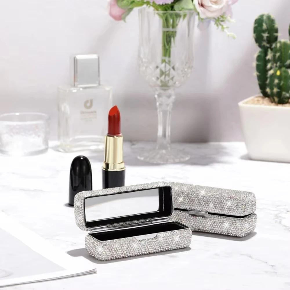 Lipstick Organizer Lipstick Bag Portable Go Out Exquisite Lipstick Box Creative Shiny Lip Gloss Storage Case Makeup Organizer