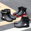 Rain Shoes Men's Fashion Short Tube Thickened Wear-resistant Low-top Work Non-slip Fishing Shoes Rain Boots
