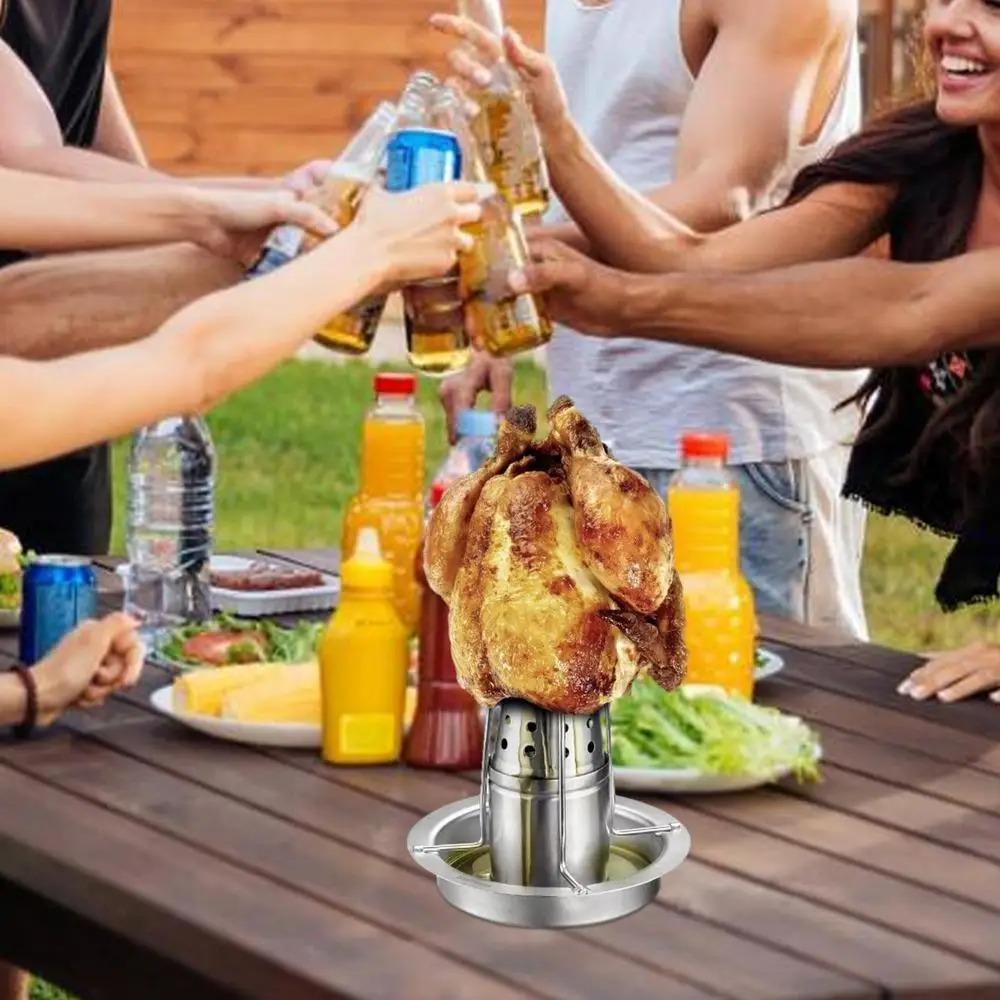 Detachable Chicken Roaster Stand Stainless Steel Turkey Roasting Rack  Thanksgiving