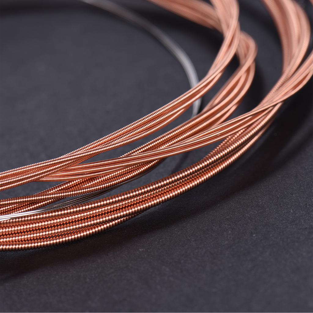 Orphee TX620 P Acoustic Folk Guitar Steel Strings 6pcs Full Set Replacement (.010 .047) High carbon Steel Core Copper