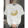 European sizes Men'S T-Shirt with Banana Print - Casual Round Neck, Short Sleeves, Regular Fit, a Summer Essential, Everyday T-Shirt