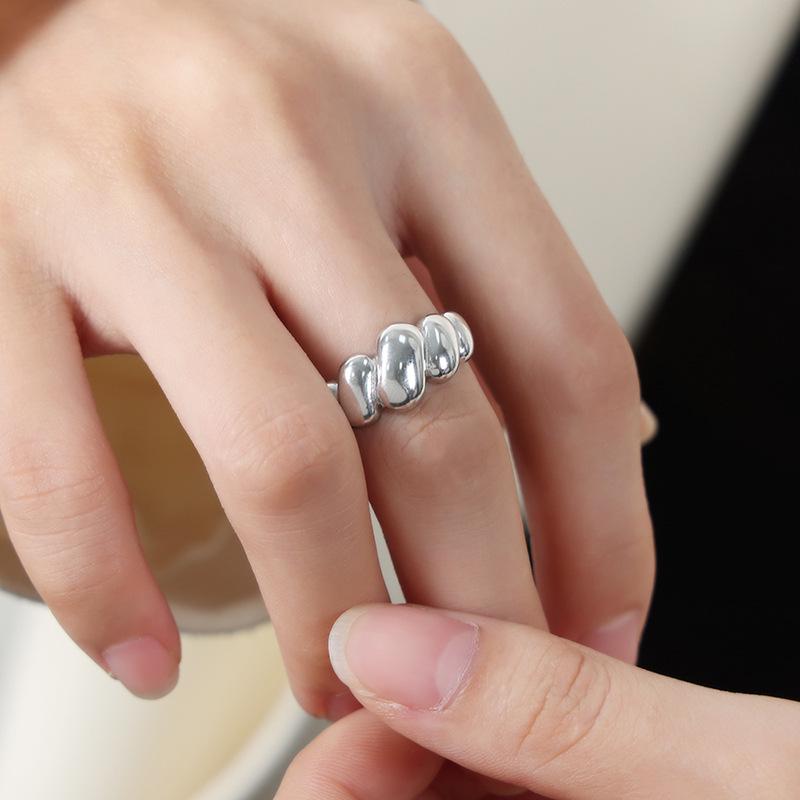 18k Gold Geometric Open Knuckle Ring - Non-Fading Retro Design for Couples
