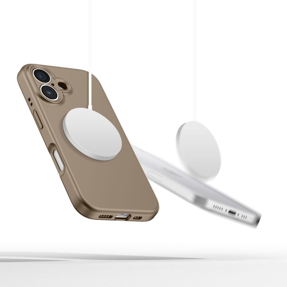 Tech-Protect Liquid Silicone Magsafe Iphone 16E Chocolate Brown