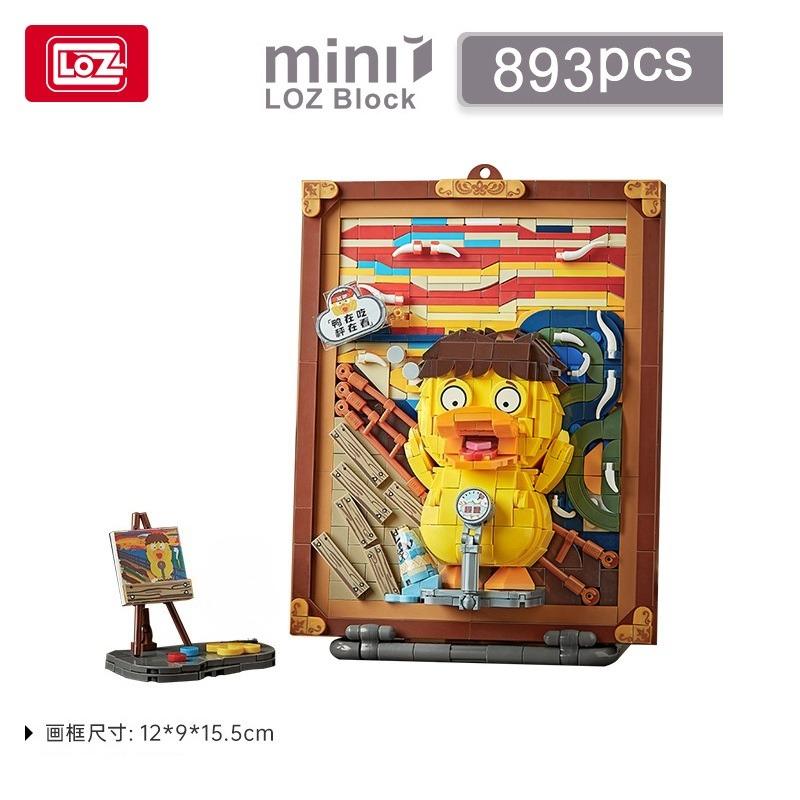 Loz Blocks Fun Creative 3D Painting Cat Educational Building Bricks Art Toys For Girl Present New Year Gift Christmas Santa