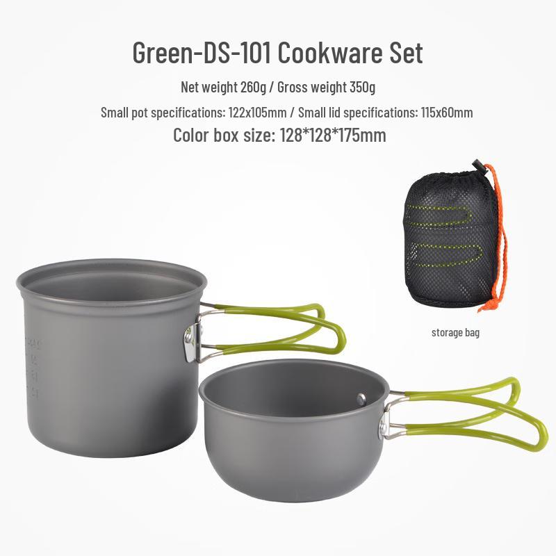 

ZISIZ 1-2 Person Portable Camping Cookware Set