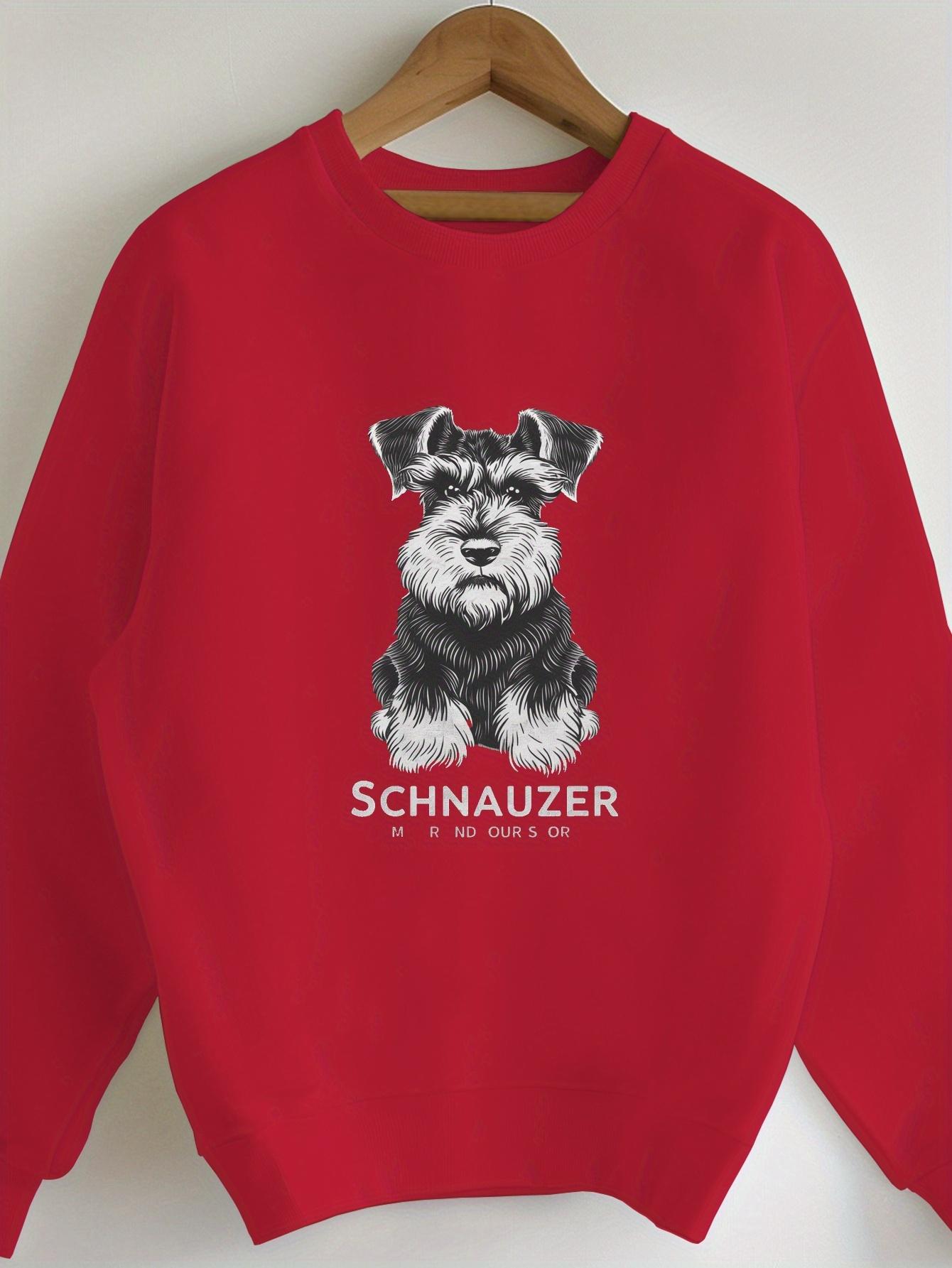 

Винтажные женские свитшоты с иллюстрацией собаки шнауцера XXL красный