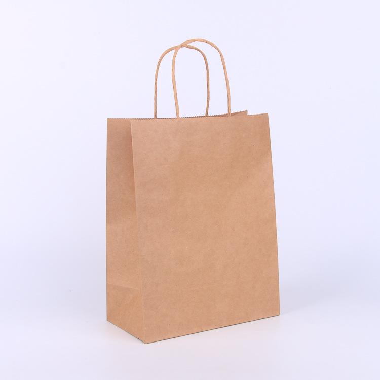 Customizable Kraft Paper Tote - Blank, Logo-Ready Shopping and Takeaway Bag for Restaurants