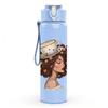 1PC Retro Victorian Lady Portrait 750ml Color Plastic Sports Water Bottle Leakproof Flip Straw Lid Suitable for Sports Office Home Use