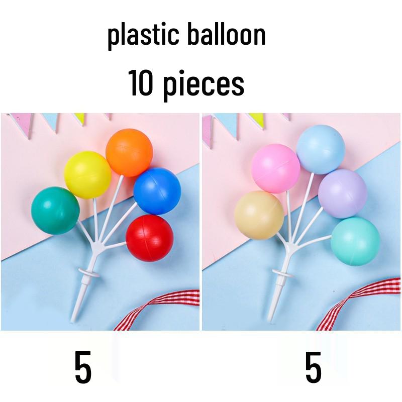 Retro Colorful Balloon Cake Toppers - Large Round for Children's Birthday Dessert Table