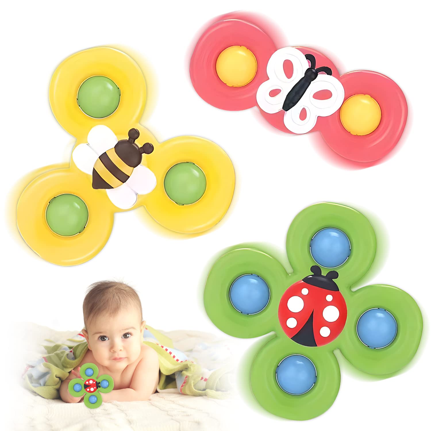 

bath water play windmill bath suction cup spinning waterwheel water eliminates dislike of makes suction bath colorful 3-piece set, toy, toy, toy, top,