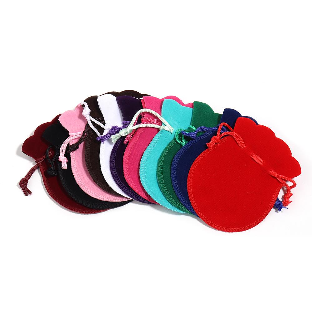 10pcs Colored Velvet Gifts Bags Gourd Shape Drawstring Jewelry Bag Storage Pouches For Wedding Christmas Party Gift Packing Bags