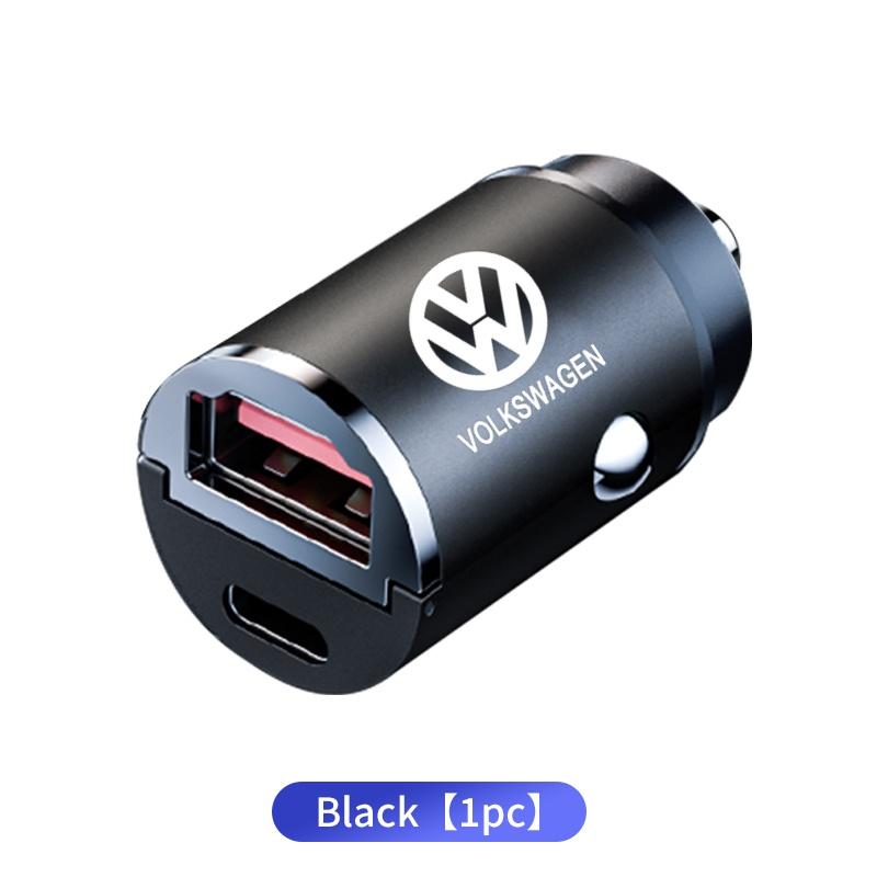 Valve Stems Caps Car Charger USB Type-C Fast Charging Power Adapter For VW Volkswagen Golf Polo Passat Touran Accessories zd8