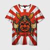 Newest Demon Samurai Mask Sakura 3D Print T shirts For Men/Women Crew Neck Short sleeve Top Fashion Oversized Punk Style T shirt