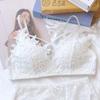 Youthful Lace Underwear Set: Wireless, Adjustable, Anti-Sagging, Side-Breasted Bra.