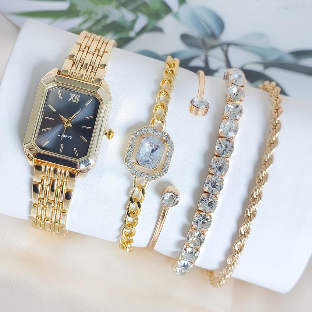New Light Luxury Steel Belt Women'S Watch, Female Student Fashion Simple Square Quartz Watch