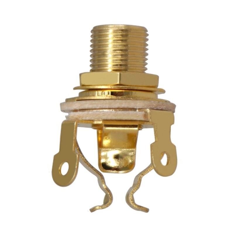 Electric Guitar Input Output Jacks For Electric Guitar Bass, Guitar 1/4Inch 6.35mm Mono Jacks Output Socket Nut  Washer 1