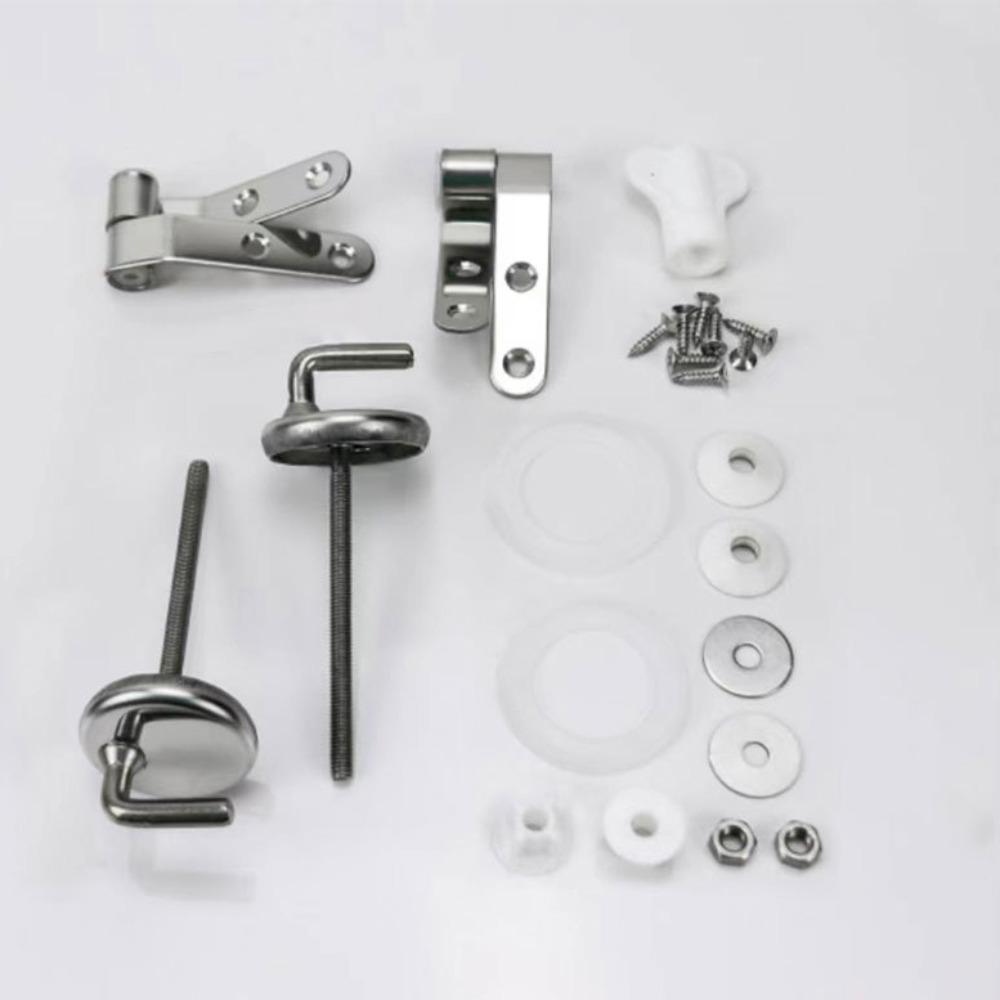 Stainless Steel and Plastic Toilet Lid Mounting Set  Comprehensive Accessories