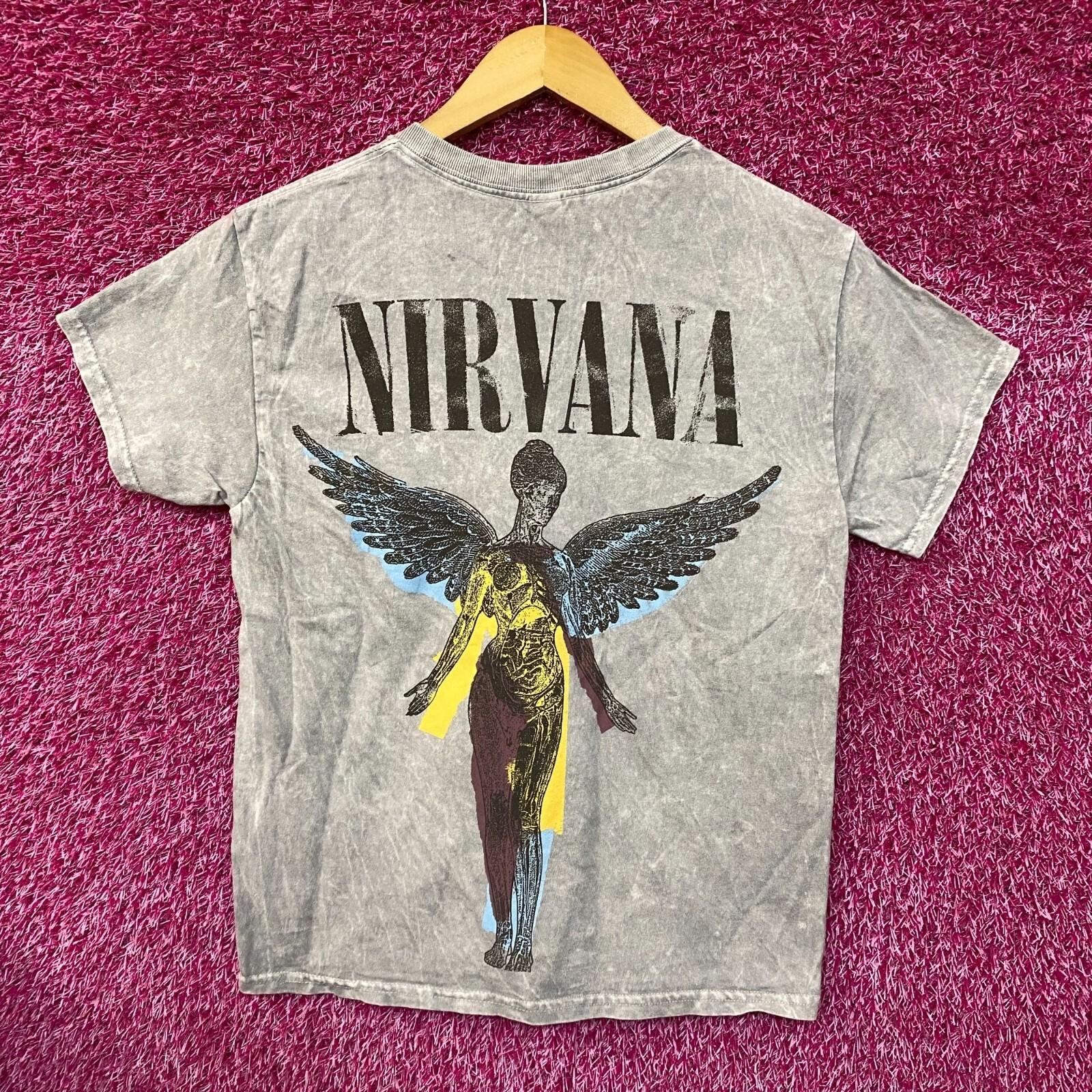 Nirvana In Utero Album Angel Art Outline Grunge Band Tee S L