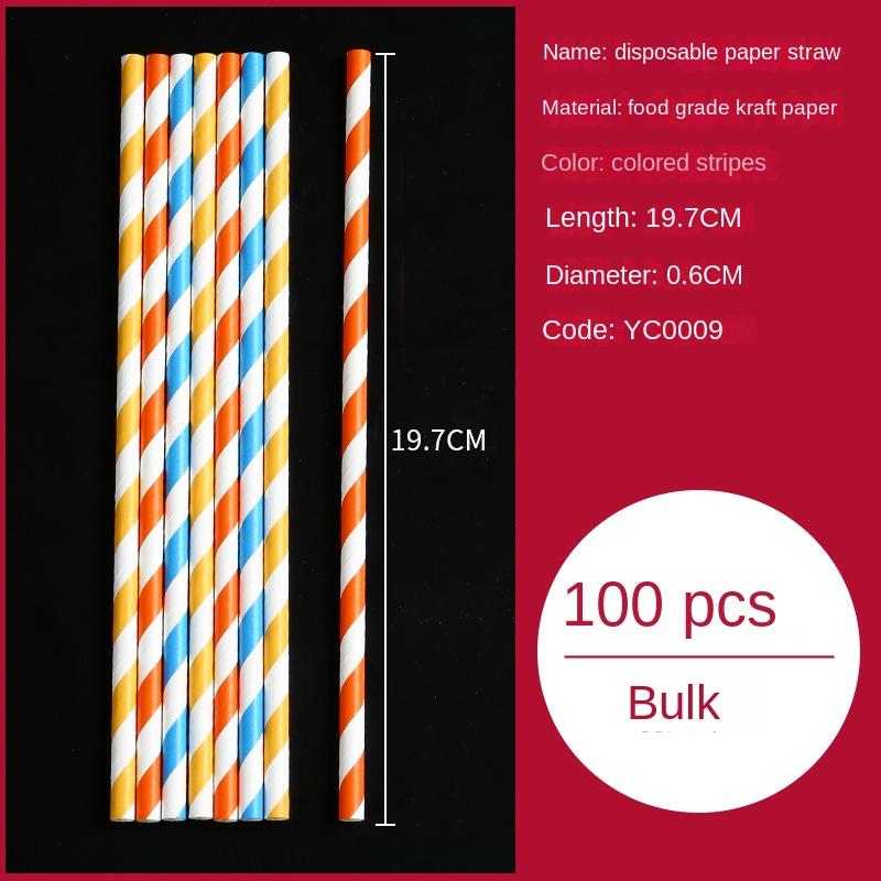 50pcs Creative Paper Straws Disposable Biodegradable Paper Environmental Straws Party Juice Cocktail Decoration Straws
