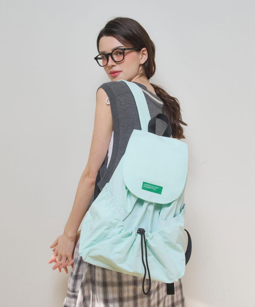 Benetton Shirred Laptop Backpack (8 Colors)
