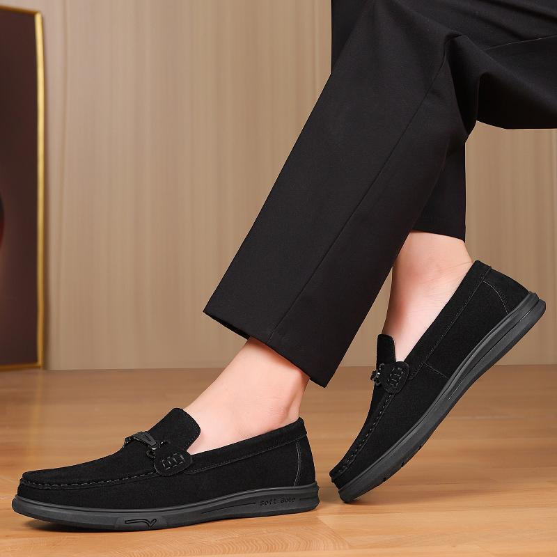 Fashion Breathable Soft Sole Flat Men's Suede Loafers Comfortable Slip-On Casual Shoes Driving Moccasins for Men Fashion Walking Shoes