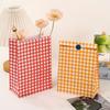 Kraft Paper Gift Packaging Bags Colorful Plaid Candy Bags Checkered Gift Bags  for Christmas