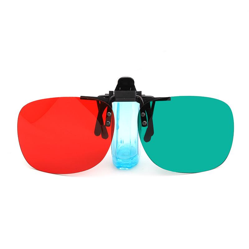 Clip-on Red-Blue 3D Lenses for Large Frames