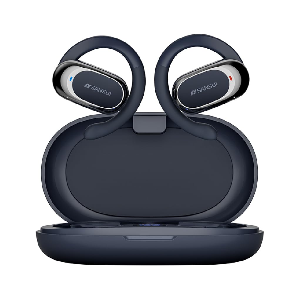 SANSUI W92 Bezdrátová Bluetooth Hluk Automatické Bez Uší IPX4 Rychlá Kompaktní a Perfektní pro a Herní Sluchátka, V5.4, Potlačení, Párování, Blokování,