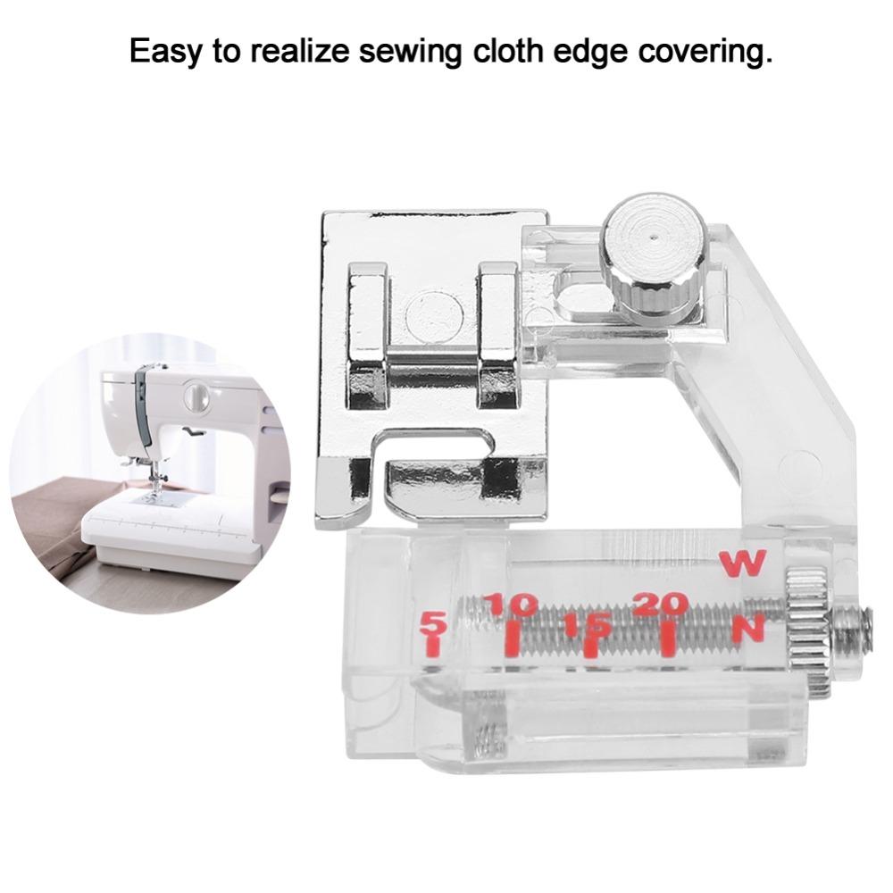 5pcs Snap On Adjustable Bias Binder Foot for Singer/JUKI/Feiyue/Acme Sewing Projects